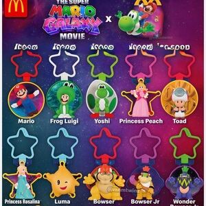 The Super Mario Galaxy Kids Toy Keychain Set – Assorted Colors